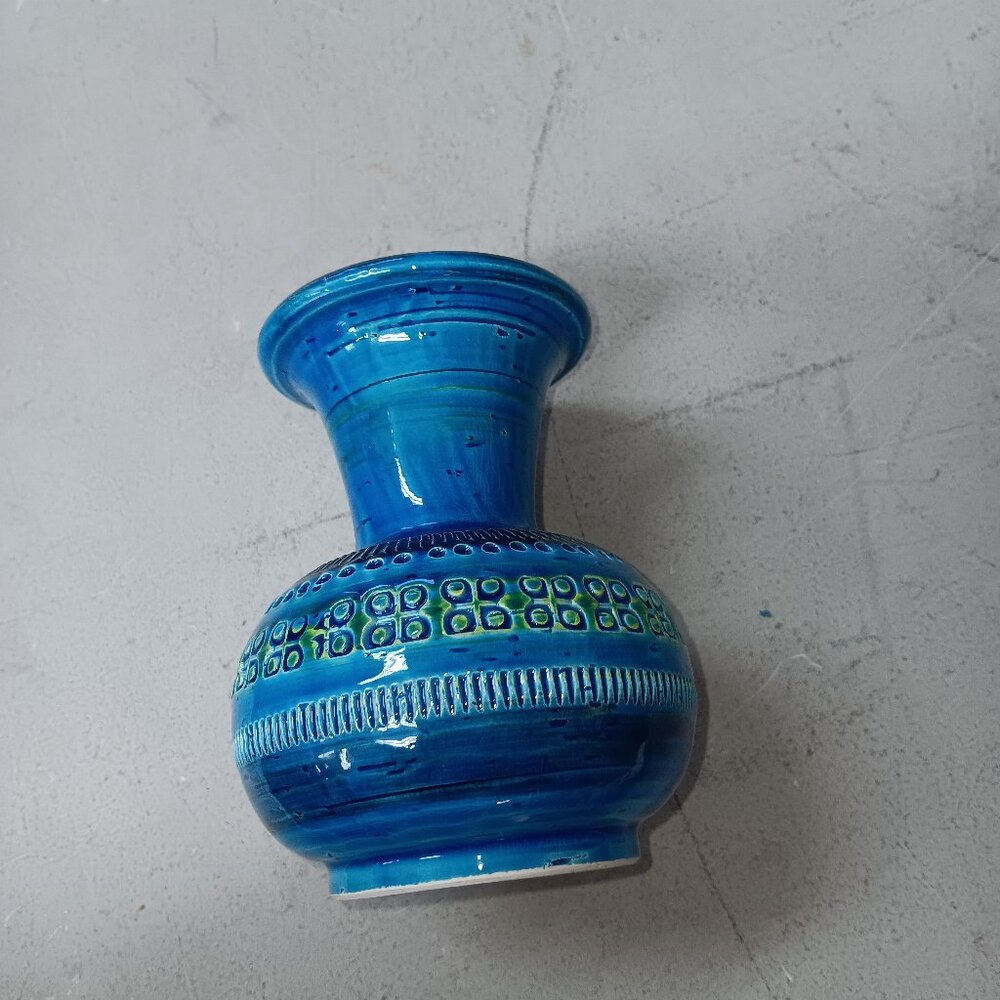 Aldo Londi for Bitossi Ceramic Vase from the Rimini Blu Series of the 1960s